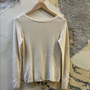 Ellen Tracy 100% Cashmere Cream Sweater